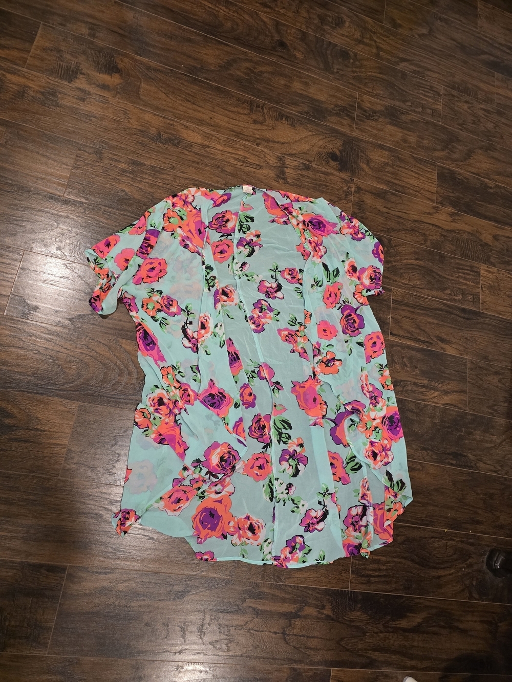 Ocean Pacific | Floral Kimono Swim Cover Large - Picture 2 of 4